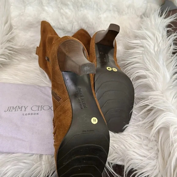 #1A NWOT Jimmy Choo Brown Ankle Boots OFFER FIRM - Picture 6 of 7